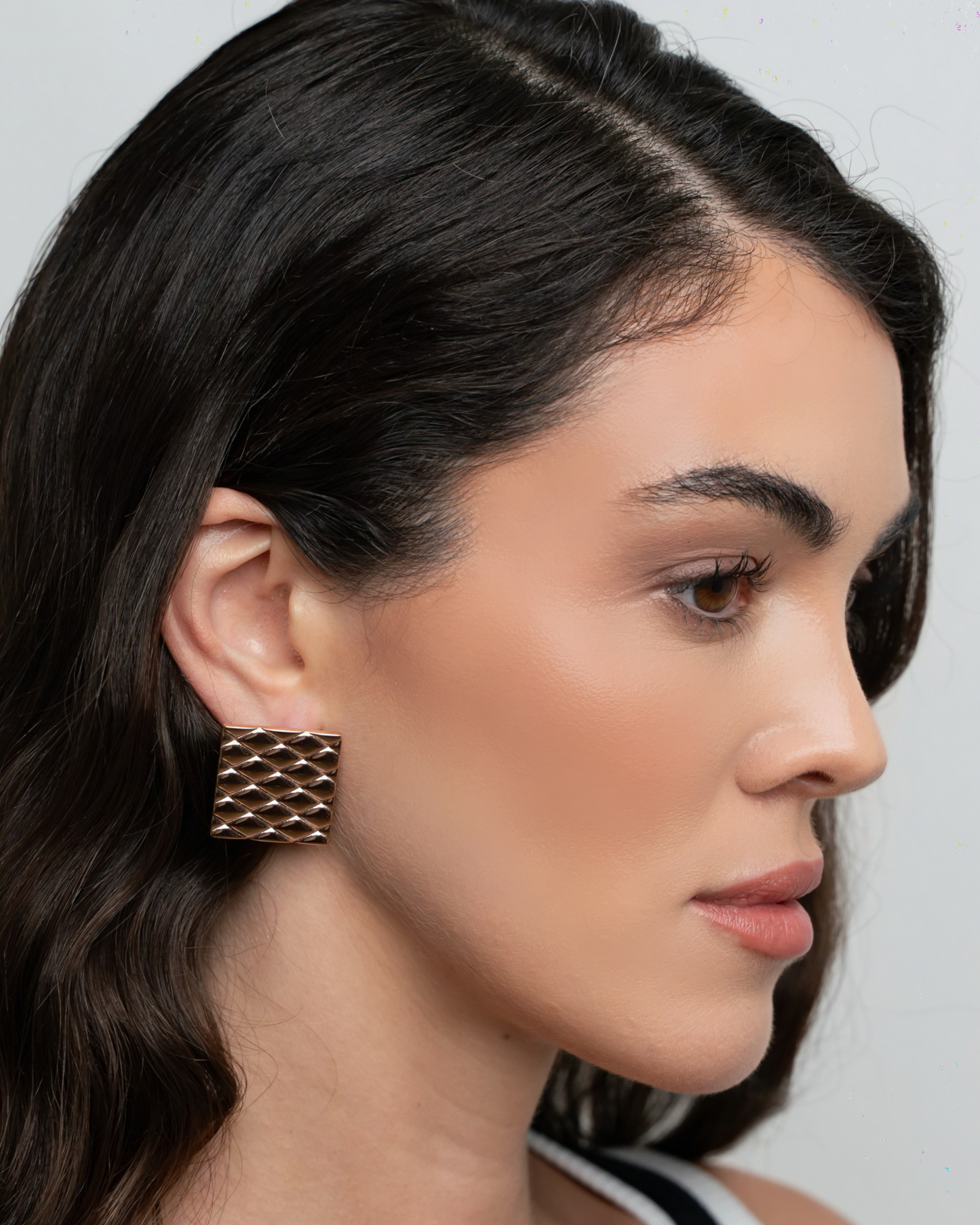 Signature (L) Earrings - Rose Gold