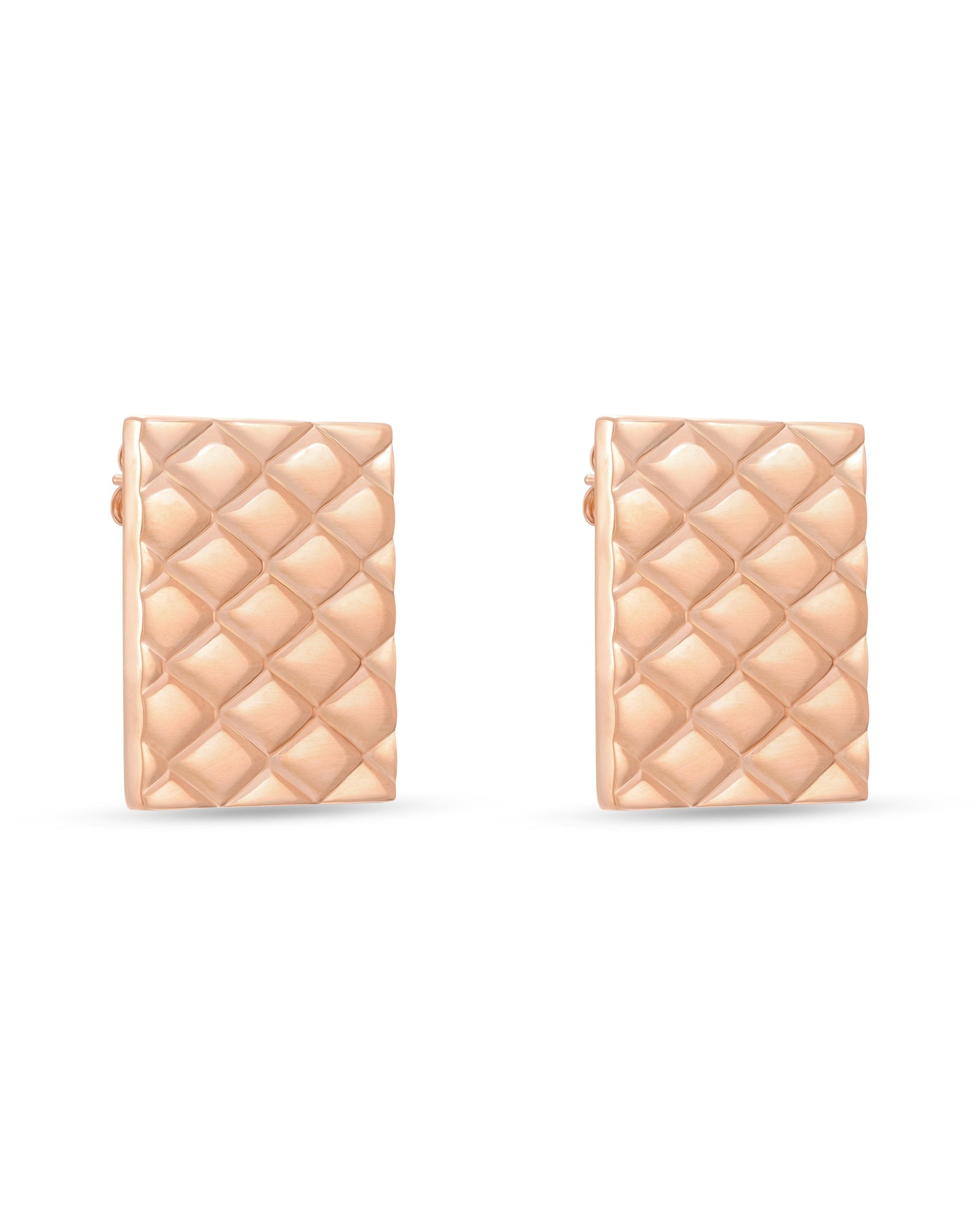 Signature (L) Earrings - Rose Gold