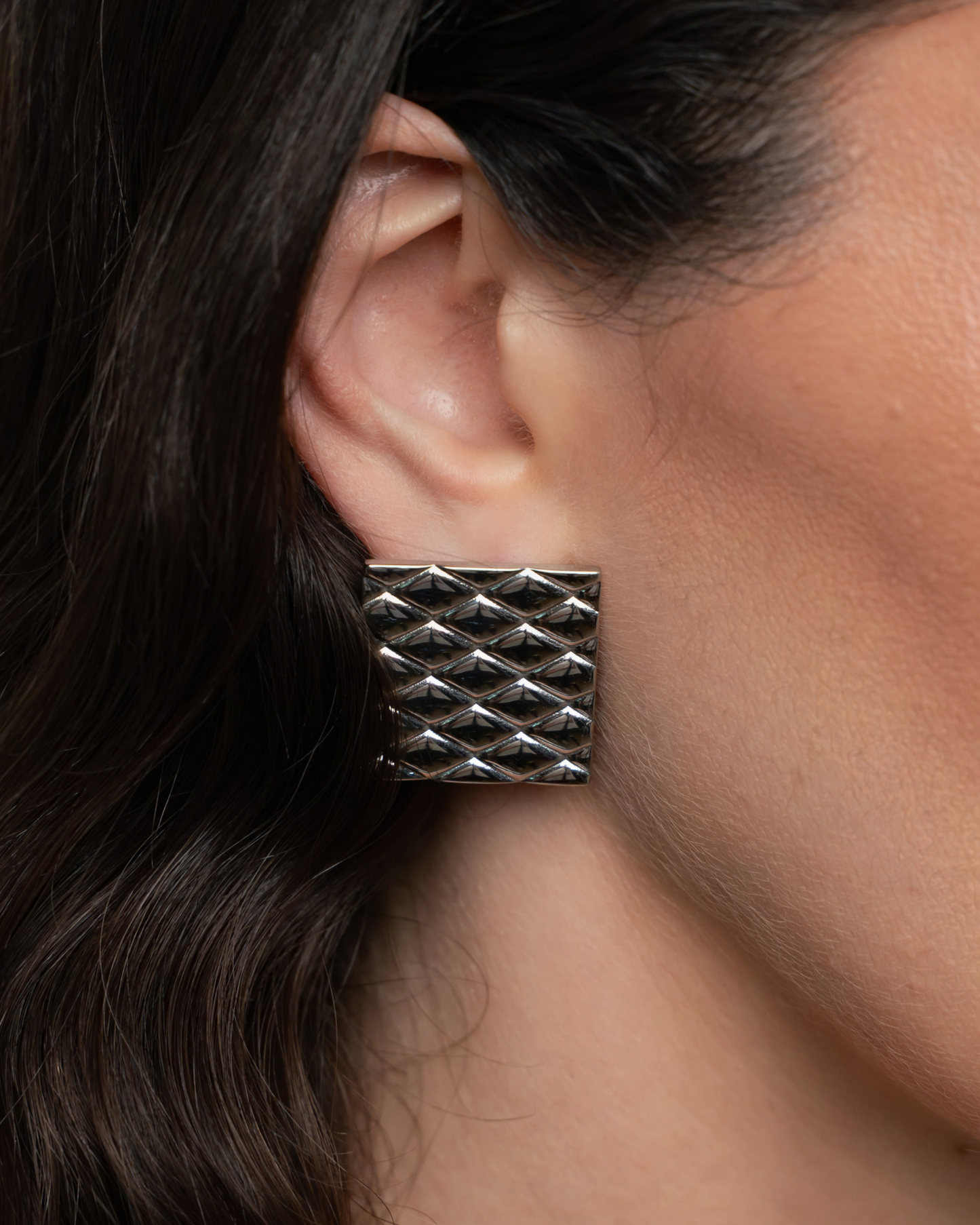 Signature (L) Earrings - Silver