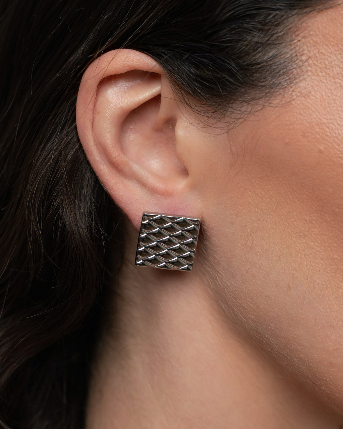 Signature (S) Earrings - Silver