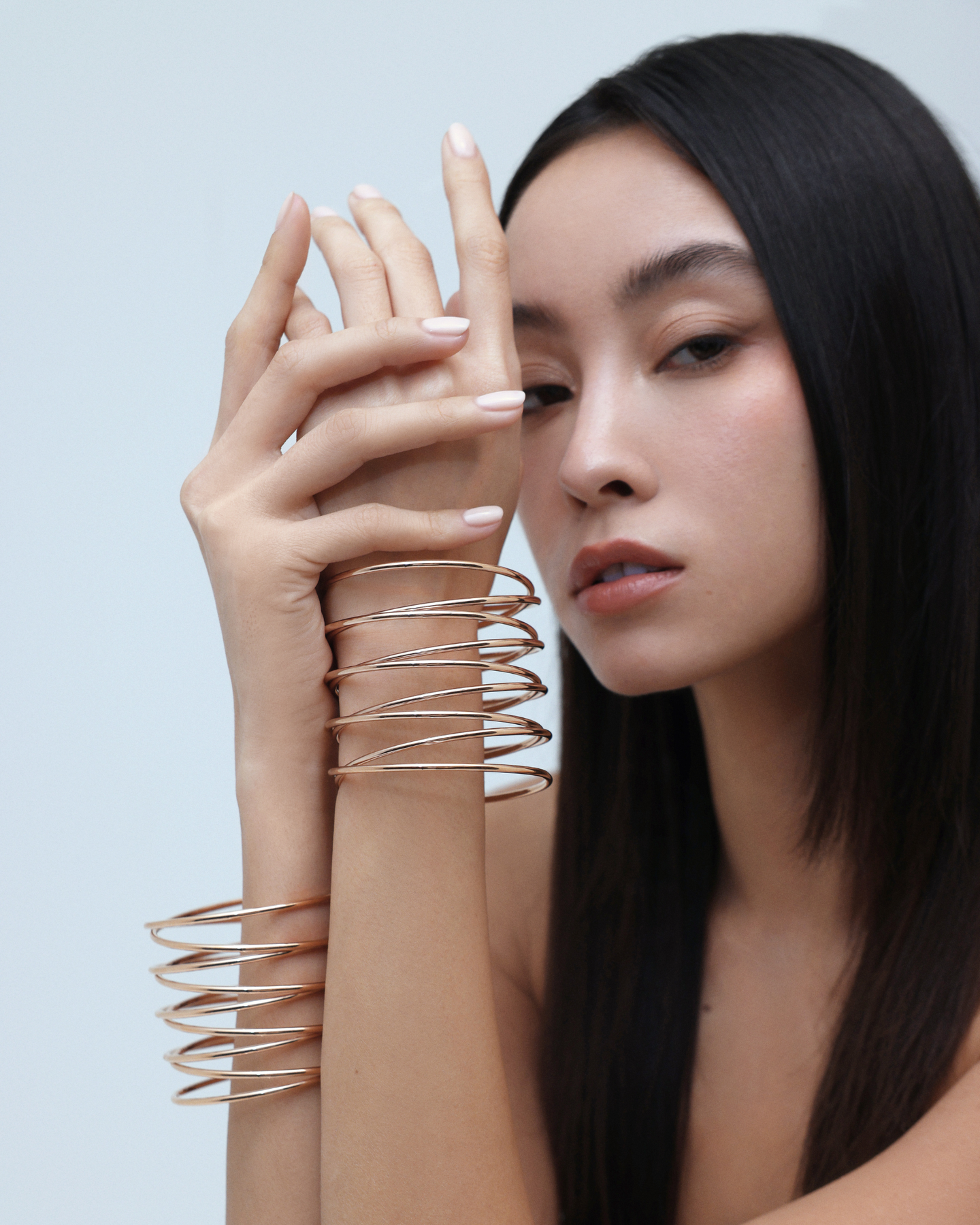 Spiral Bangle - Rose Gold