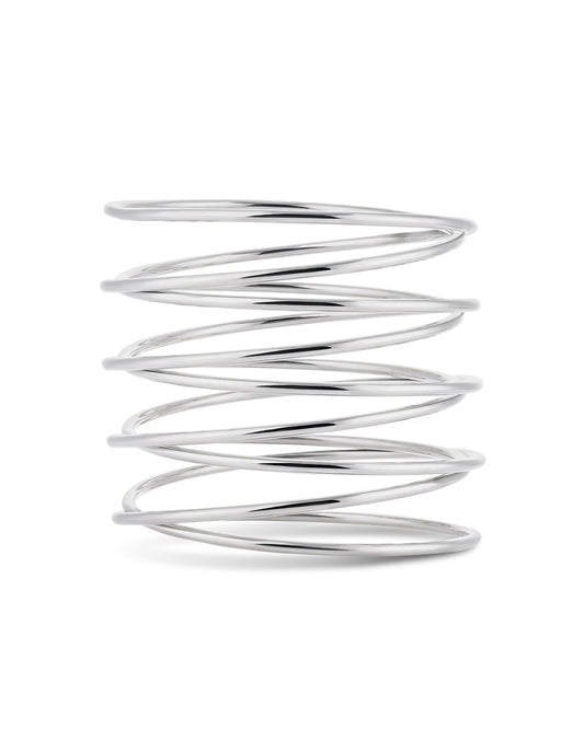 Spiral Bangle - Silver