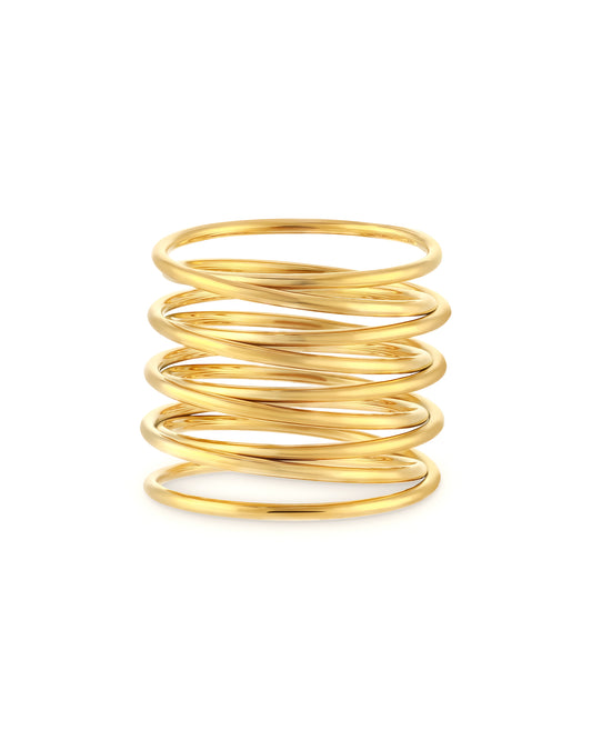 Spiral Ring Gold - 50MM