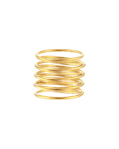 Spiral Ring Gold - 50MM