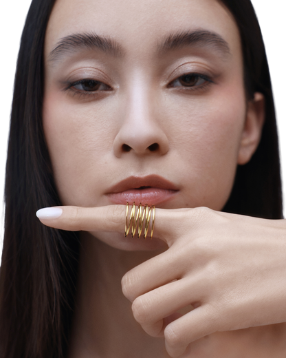 Spiral Ring Gold - 50MM