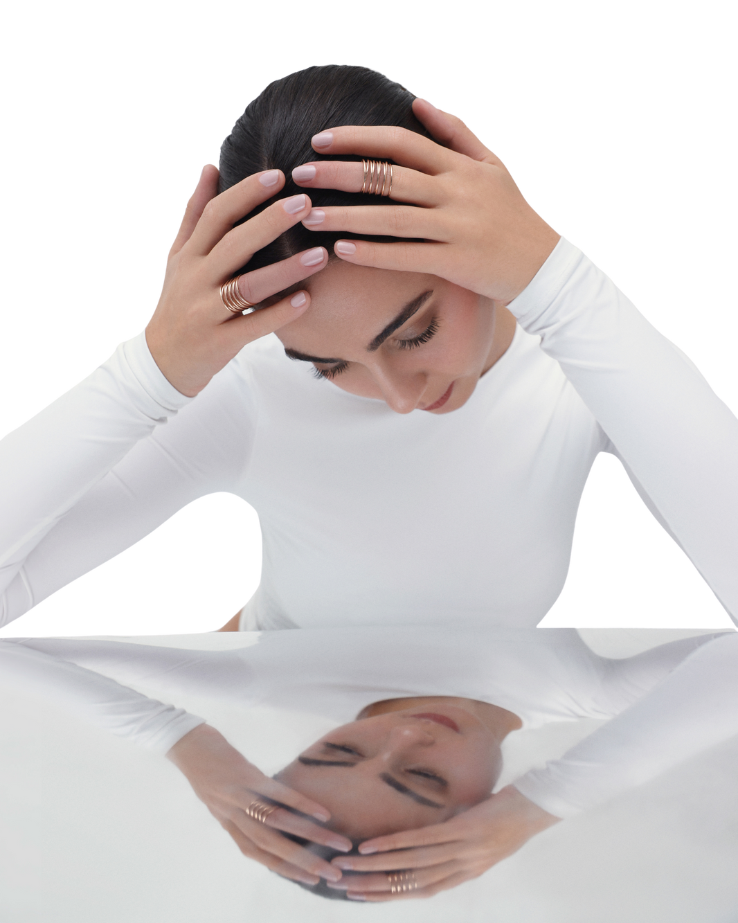 أقراط سينيشر حلقية - فضي