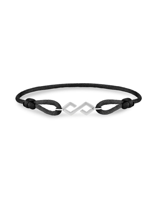 Bond Bracelet Silver - Black - KAREN WAZEN