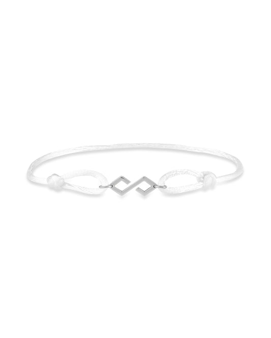 Bond Bracelet Silver - White