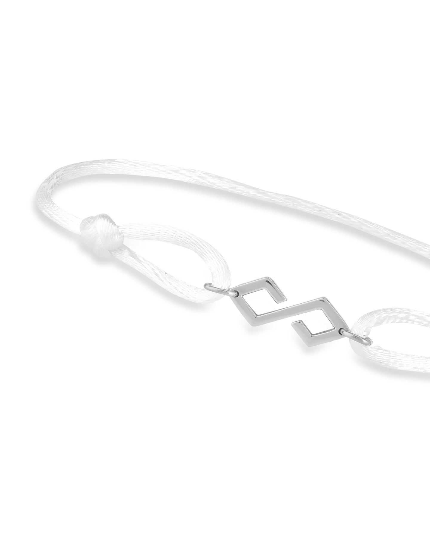 Bond Bracelet Silver - White